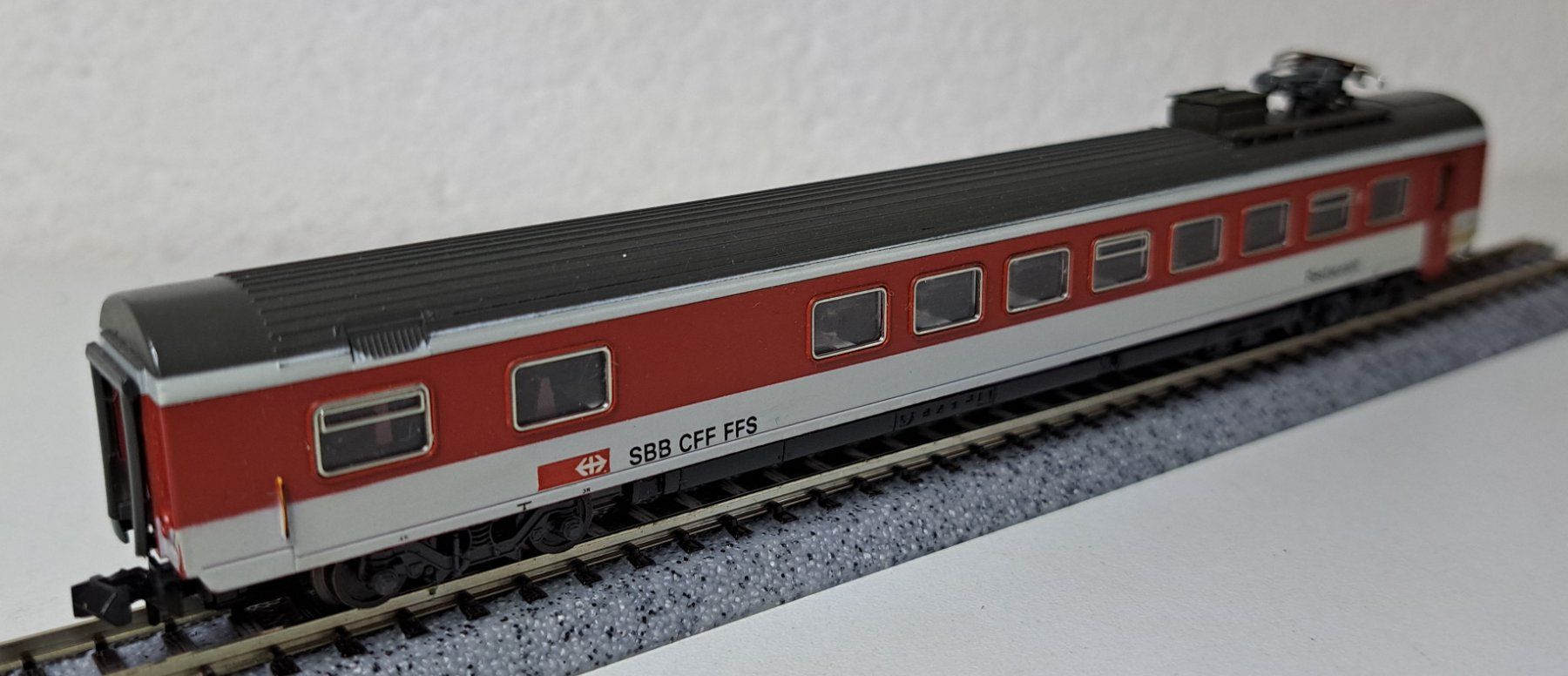 Roco Modellini di ferrovie: SBB CFF FFS Restaurantwagen Roco Spur N – Usato da Salez venduto da rhb-spur-n 2