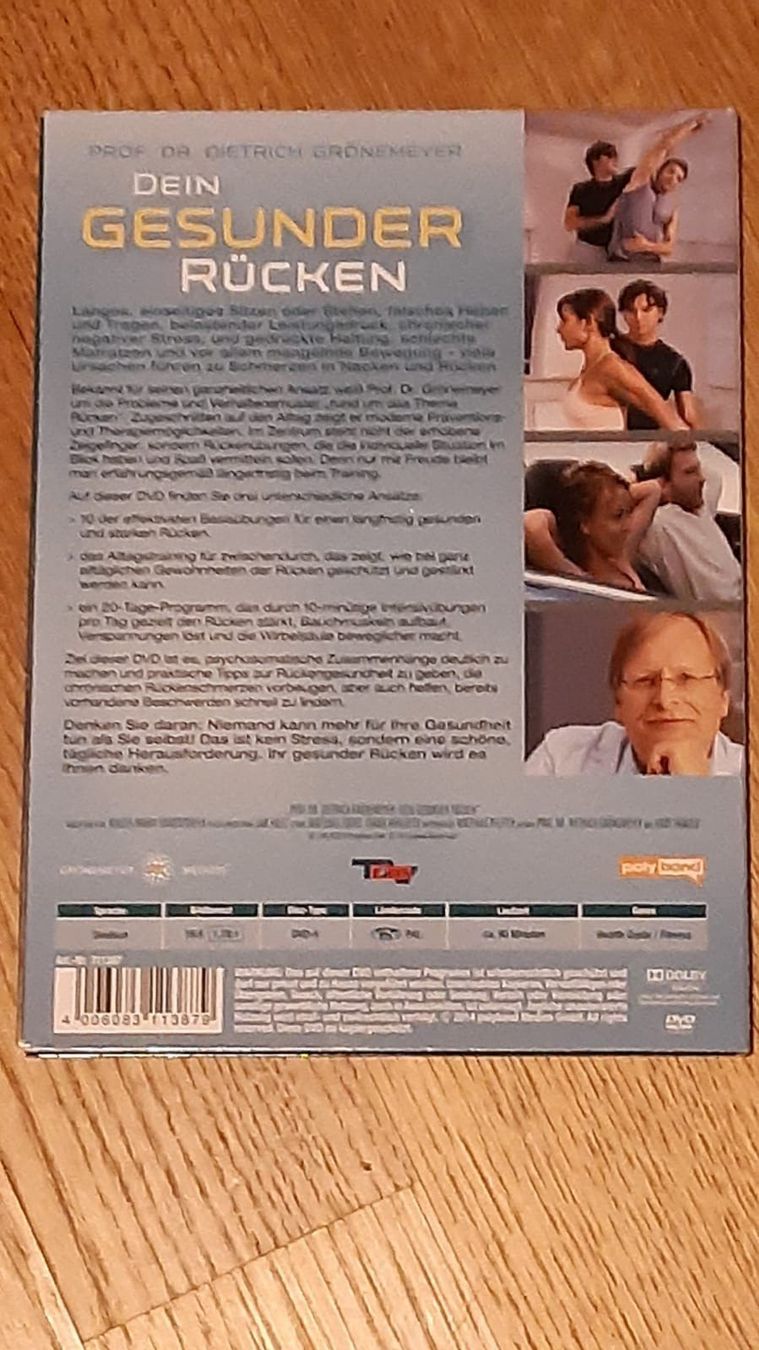 Tutti i DVDs: Grönemeyer DVD "Dein gesunder Rücken" – Nuovo (secondo la descrizione) da Sarnen venduto da Ver01dg 2