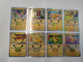 8x Pikachu 30th Anniversary DE