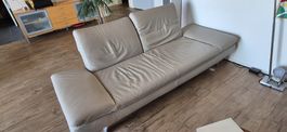 Ledersofa beige guter Zustand