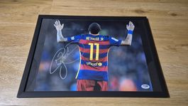 Neymar Jr. gerahmtes Bild signiert mit PSA DNA Zertifikat
