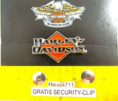 HD 2NÄGEL-PIN HARLEY-DAVIDSON LOGO GEPRTÄGT MIT SECURITYCLIP
