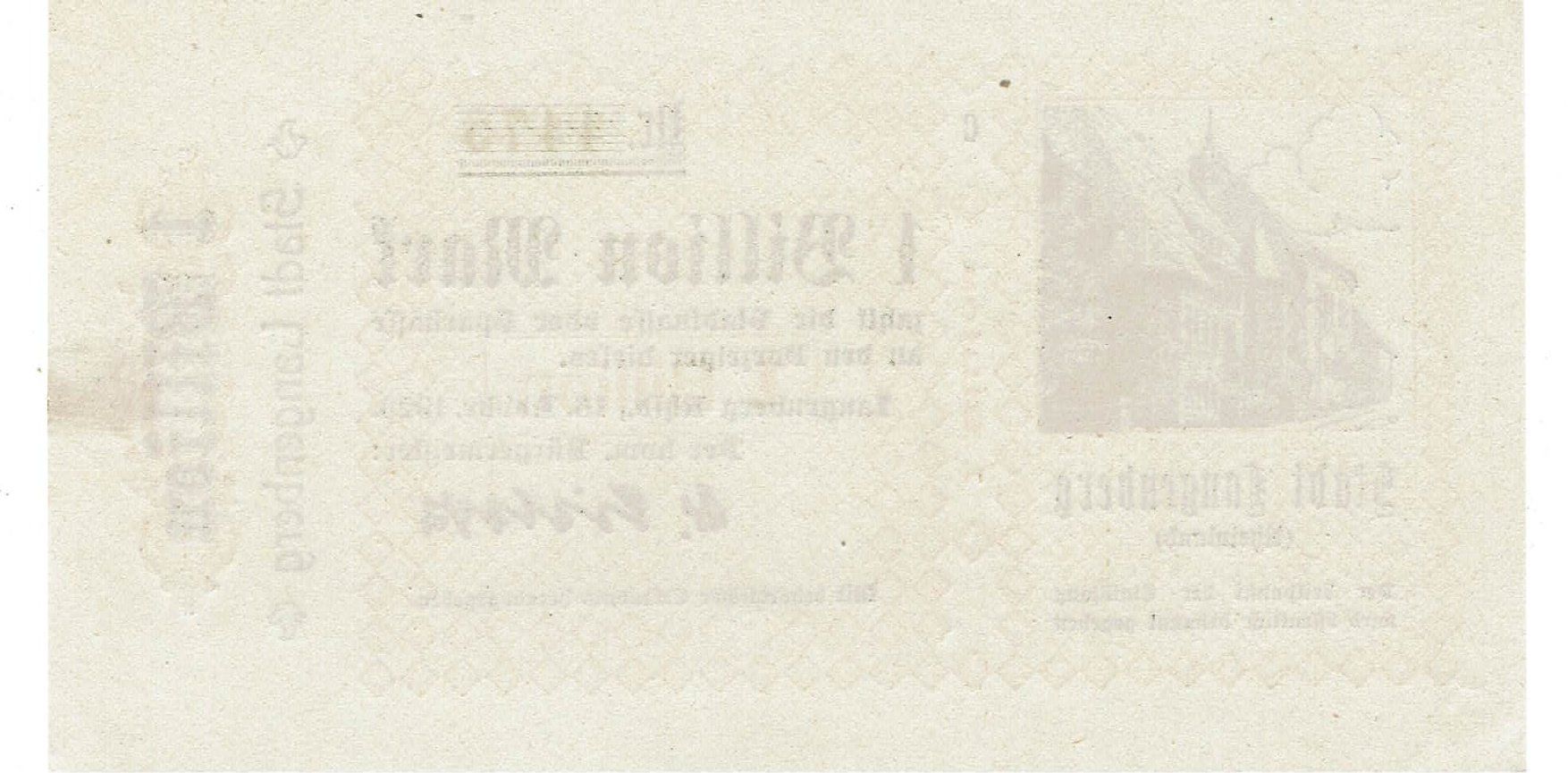 Banconote: Langenberg 1 Billion Mark 16.11.1923 VZ++-UNZ – Usato da Steffisburg venduto da ber_8htf 1