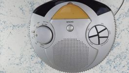 Cosmotron FM Radiowecker Uhr schwarz silber Vintage Rarität