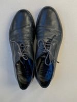 Elegante Herren Schuhe aus Leder, Schwarz, Grösse 45