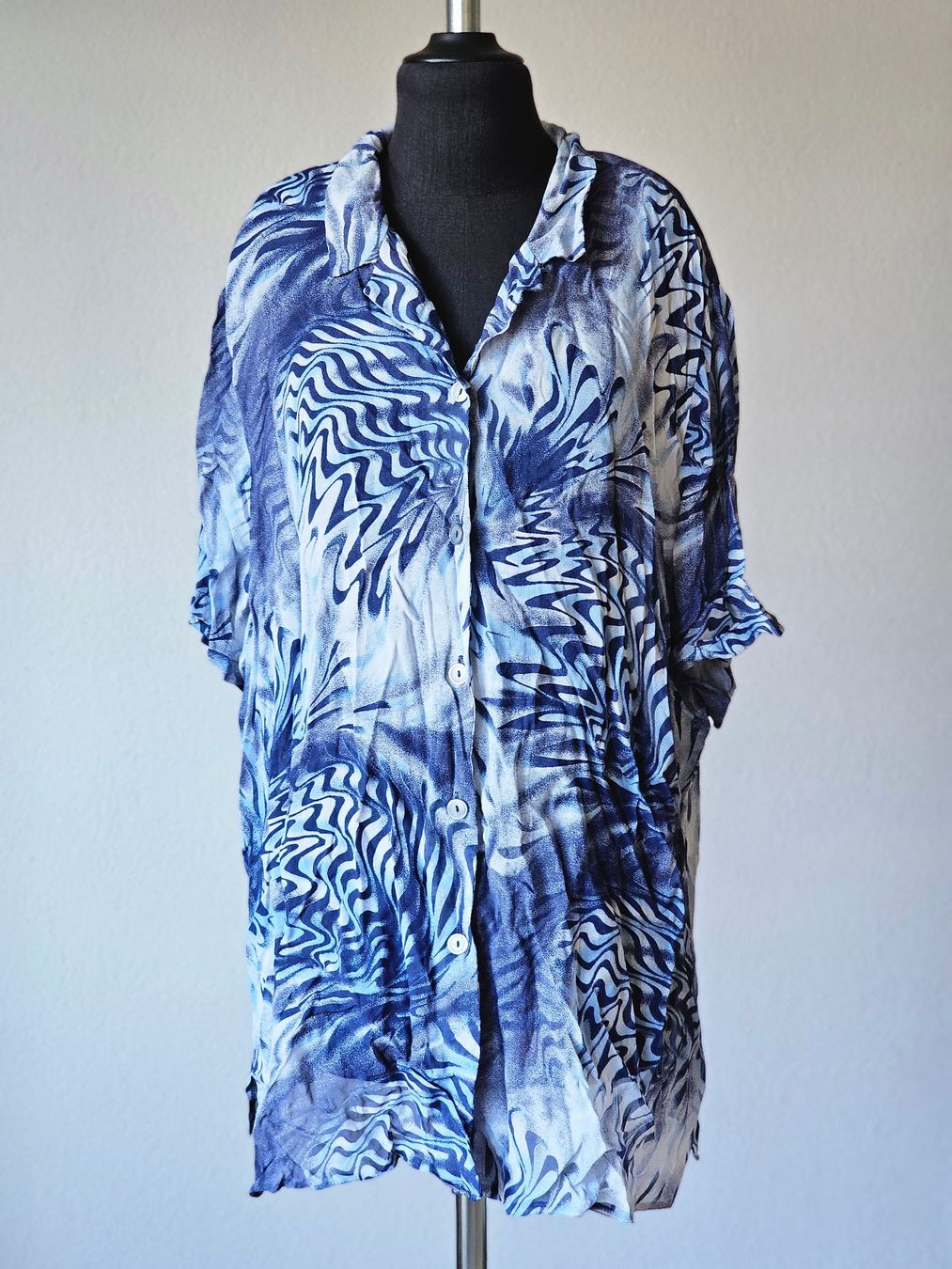Chemisiers: Vintage Bluse Kleid Blau Gr. M – D'occasion à Ried-Brig par Zzyzx 2