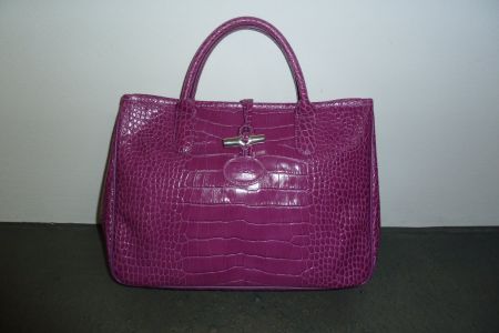 Longchamp Tasche der Linie Le Roseau, Brombeer