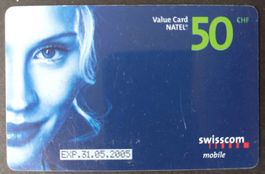 Taxcard Phonecard - Value Card 50.- - CH