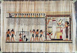 Ägyptischen Papyrus Totenbuches das Gericht  90x70Cm