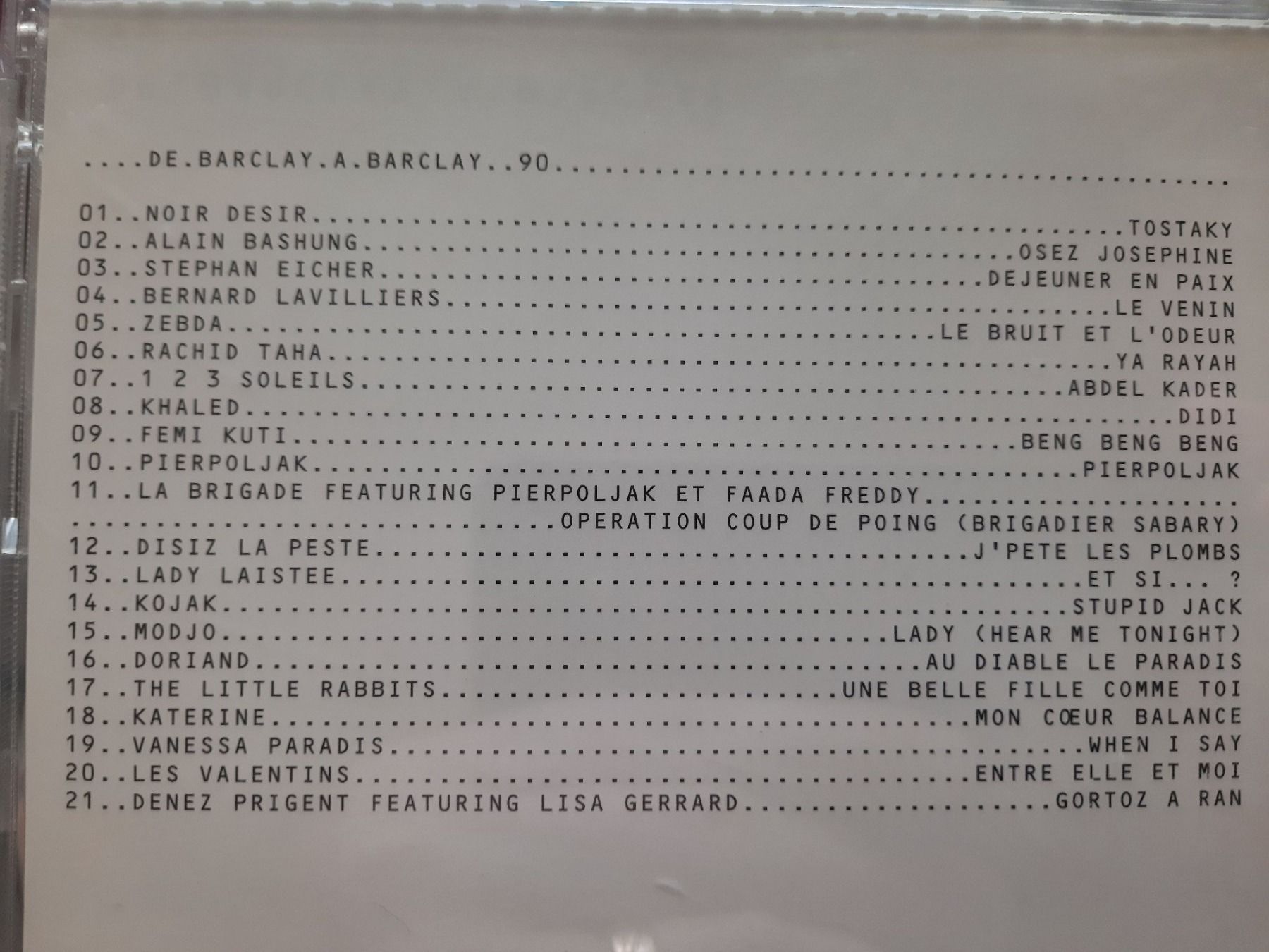 CD: CD De Barclay à Barclay 90 (2001) – Usato da Pully venduto da bro_n52j 3
