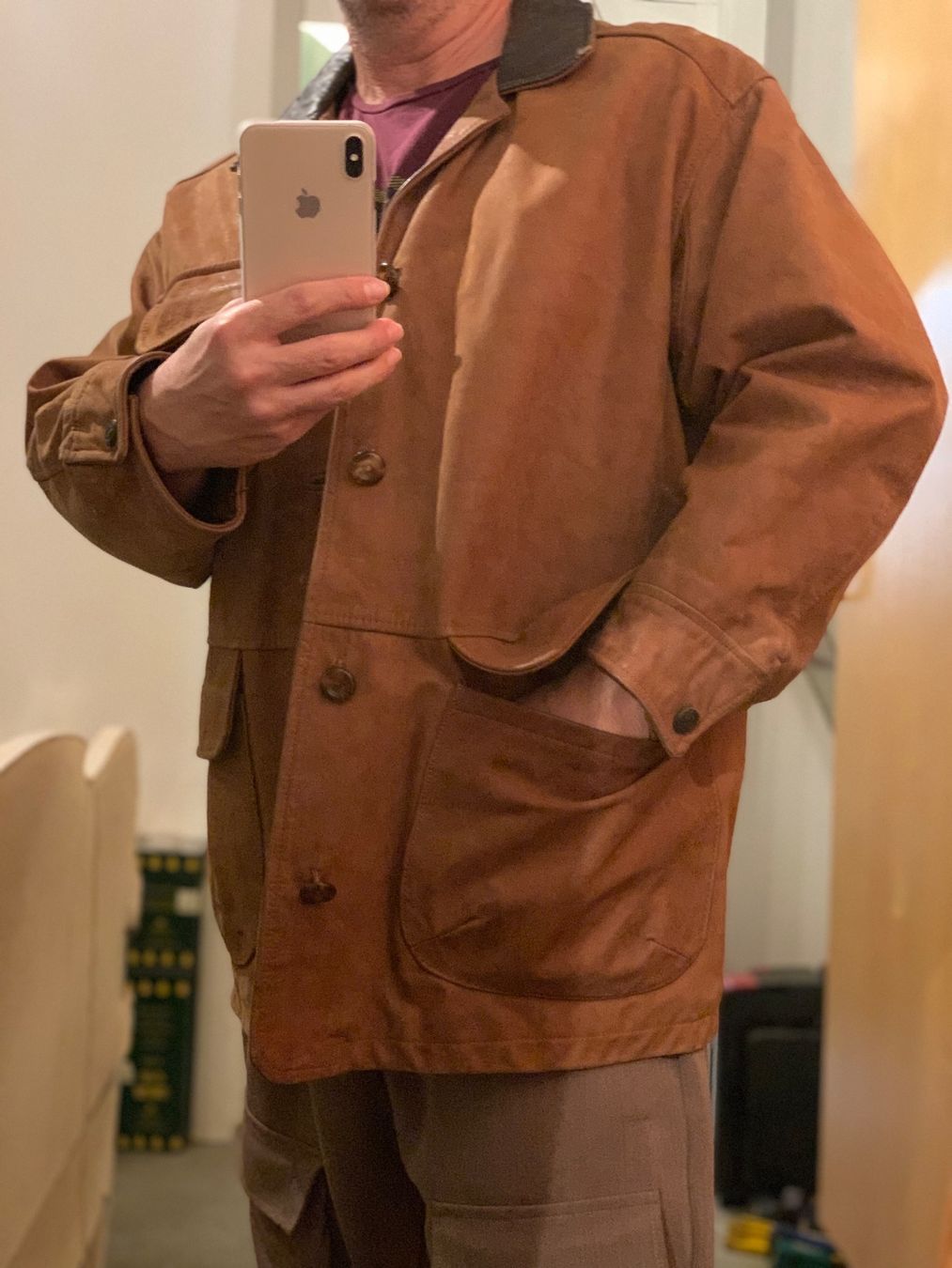 Giacche: Leder-Jacke - Leonardo - Braun - Grösse 50 - echt Leder – Usato da Volketswil venduto da dancingsoul74 3