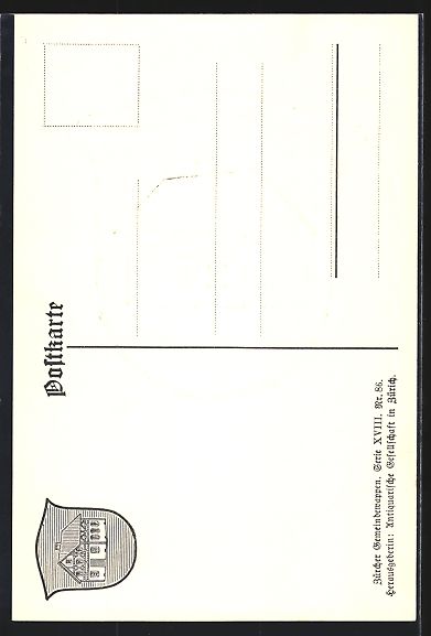 Cartoline postali: Hausen /ZH, Wappen der Gemeinde – Usato da Berlin venduto da bartko-reher 1