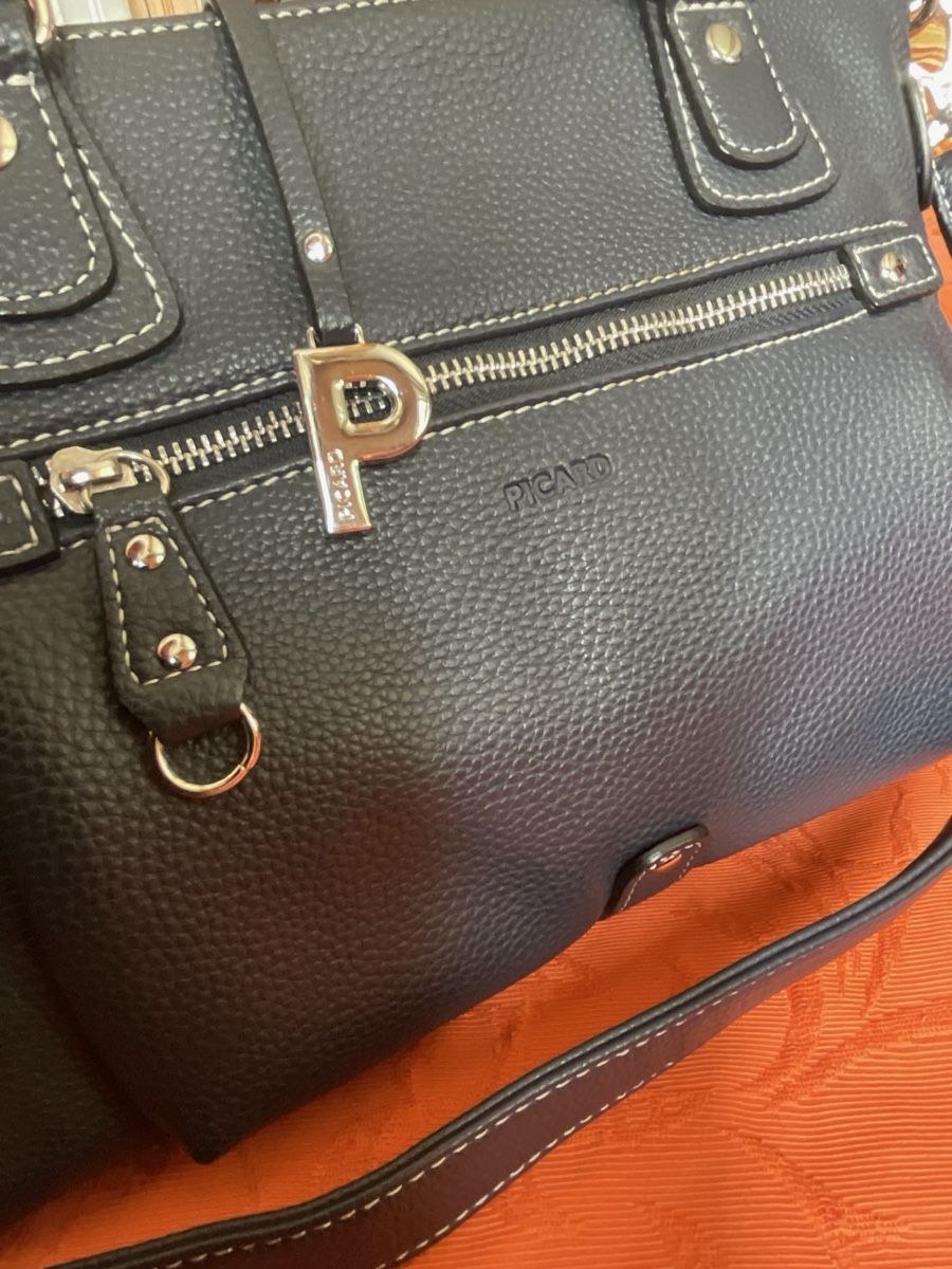 Picard Borse da donna: PICARD Lederhandtasche, dunkelblau, klassisch elegant – Usato da Utzigen venduto da Lasagne99 2