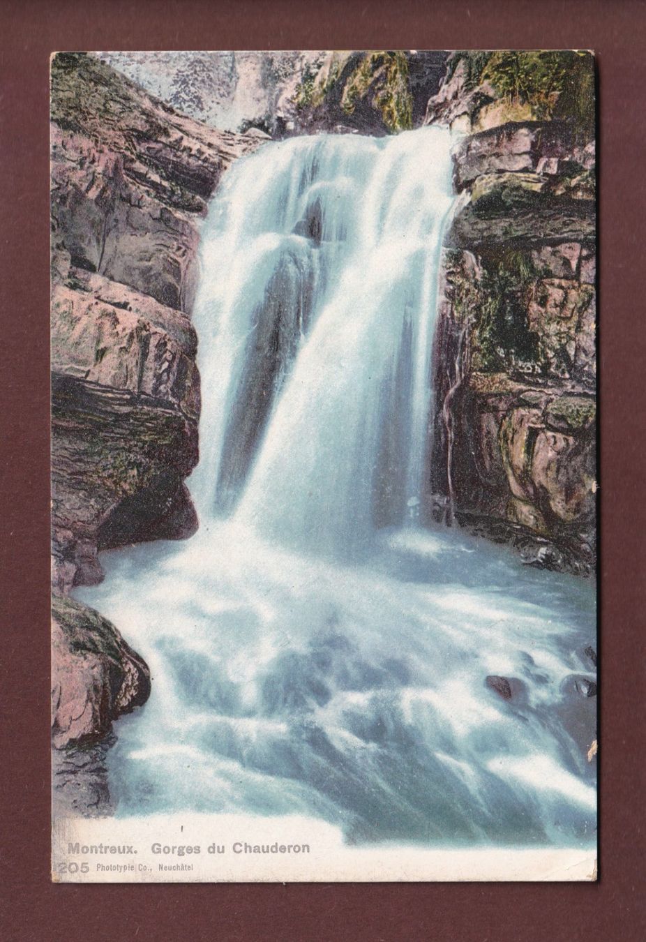 Cartoline postali: Gorges du CHAUDERON près Montreux – Usato da Pully venduto da nicecards