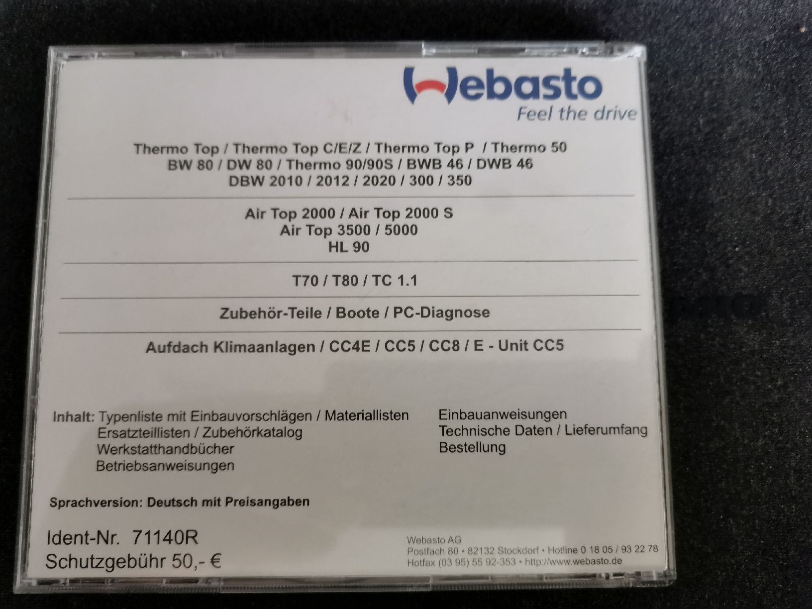Radiatori: Webasto DataTop Werkstatt CD Händler, Typen Material usw. – Usato da Ins venduto da joojooo 2