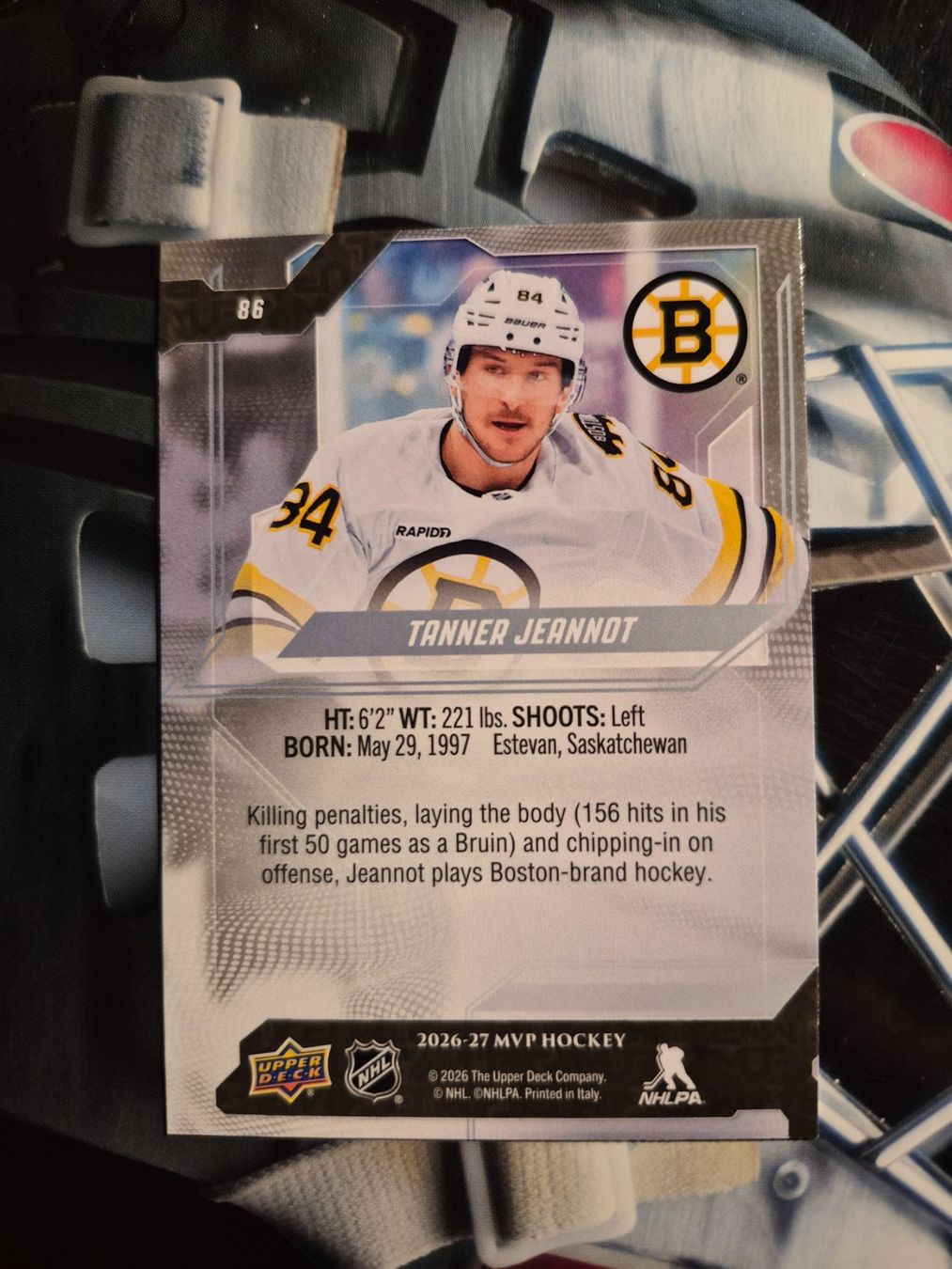 NHL Carte collezionabili: NHL Tanner Jeannot Boston Bruins – Usato da Treiten venduto da Sauber73 1