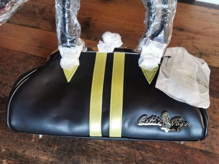Handtasche Sourpuss grün/schwarz *NEU* Stripes Bettie Page