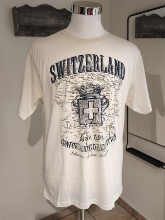 T-Shirt Herren XL COTFER Genf Schweiz Map Motiv Neu
