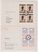 Schweiz: 2 Briefe Soldatenmarken 2 WK