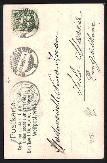 Cartoline postali: AK St. Gallen, St. Leonhardskirche, 1907 – Usato da Berlin venduto da bartko-reher 1