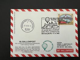 1993 Österreich  90. Ballonpost Karte Seekirchen  (G1188)