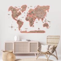 Exklusive 3D-Weltkarte: Ein Hingucker für dein Zuhause