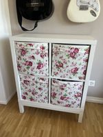 Ikea Kallax Regal weiß mit Metallgestell und Blumenboxen 