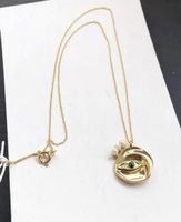 Other stories new with case Eye Pendant Necklace with Pearls