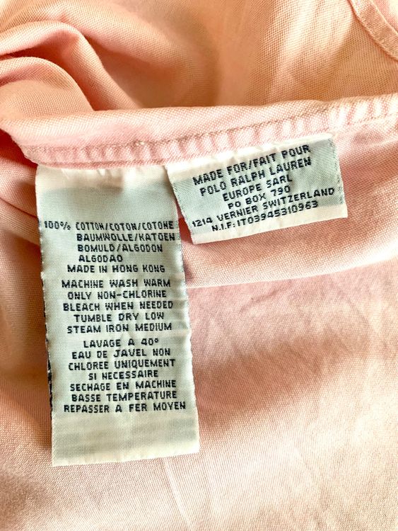 Polo Ralph Lauren Oxford Hemd Terrance rosa 39 bzw 15,5 4