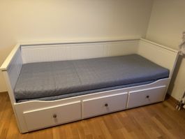 Tagesbett Weiss mit Bettkasten und Matratze 200x80cm