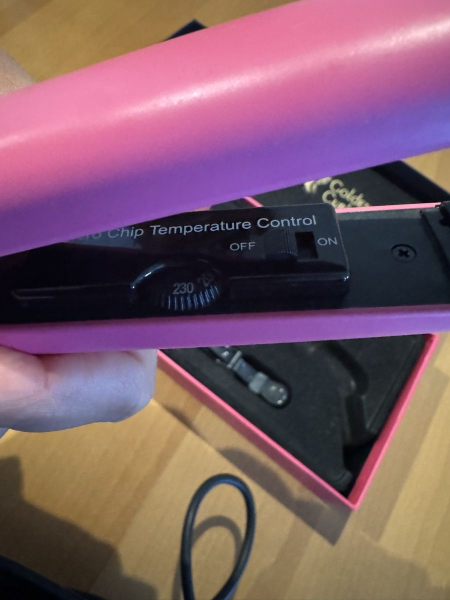 Lockenstäbe & Haarglätter: Golden Curl Glätteisen in Rosa – Gebraucht aus Olten von bir_k96n 2