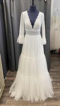 Traumhaftes Brautkleid Gr. 36 Spitze Vintage Boho Tüllkleid