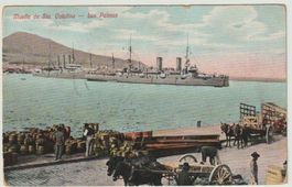 Ak Schiffe, Kriegsschiffe im Hafen von Las Palmas, Spanien