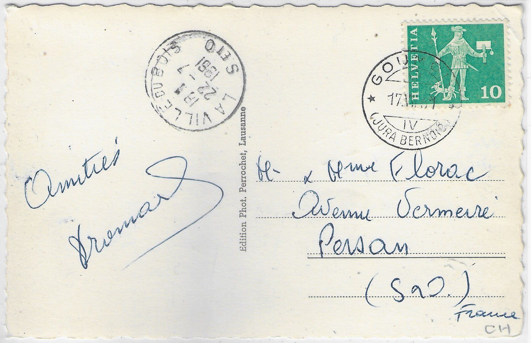 Cartoline postali: Vue generale de Goumois – Usato da Ettingen venduto da Kartenplanet 1