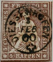 5 Rappen Strubel Vollstempel Diessenhofen 3. Feb.60