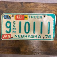 🇺🇸 1976 Vintage U.S. Autoschild - Nebraska 9 10111