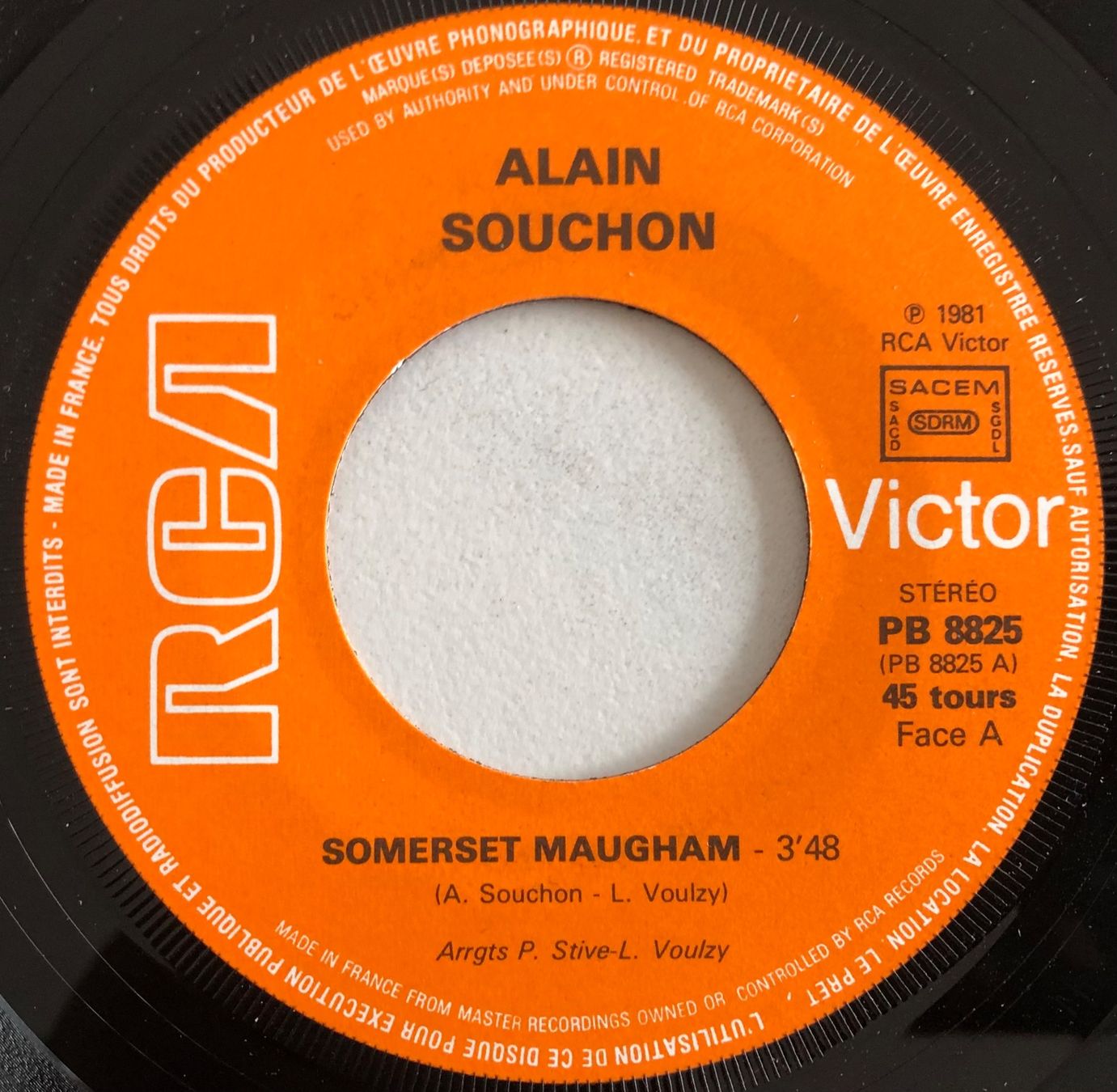 Vinyles: ALAIN SOUCHON - SOMERSET MAUGHAM – D'occasion à Poliez-Pittet par Newtown-Records 2