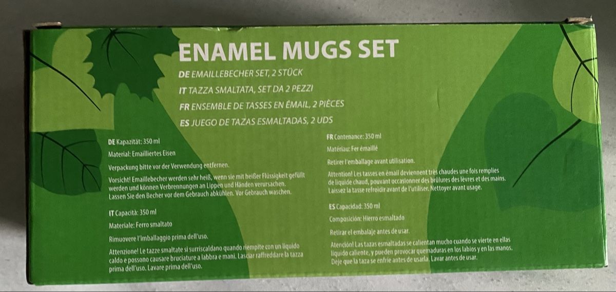 Tassen: Enamel Mugs Set mit Baumdesign neu – Neu und originalverpackt aus Allschwil von Deal_Tiger99 3