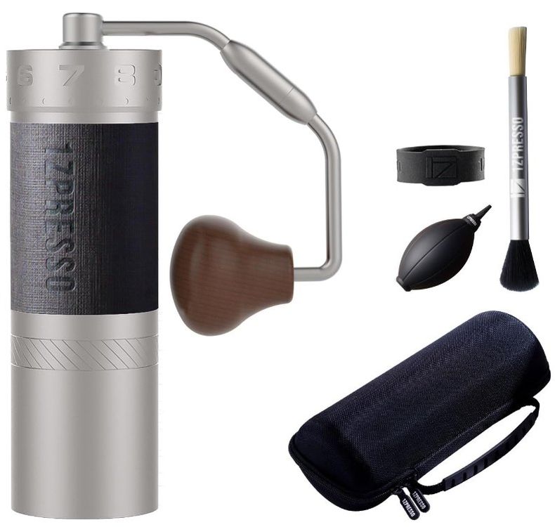 Tragbare Kaffeemühle Silber/Schwarz - Manuelle Kaffeemühle Mit 25g Kapazität