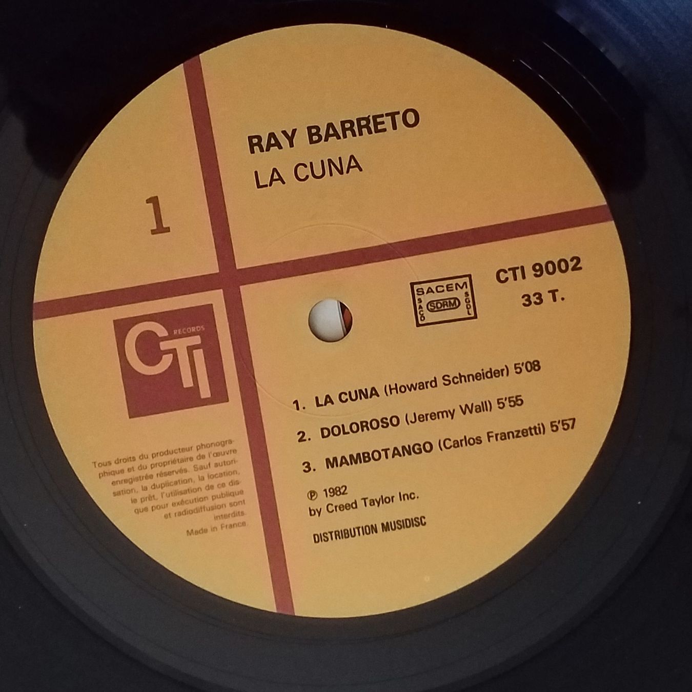 Schallplatten: RAY BARRETTO,  la cuna - 1st 1982 press  - NEW - – Neu (gemäss Beschreibung) aus Yverdon-les-Bains von Jacotreut 2