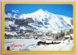 Davos Dorf 1560 m mit Parsennbahn und Dorfberg