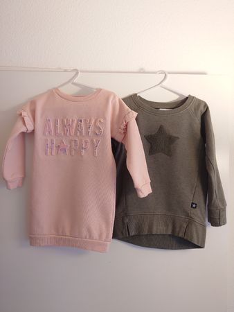 2 Mädchen Longpullover, Grösse 104
