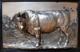 Bronze Stier Skulptur Georg Bommer alpenländisch