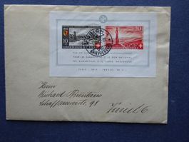 1942 Pro Patria Block auf Brief