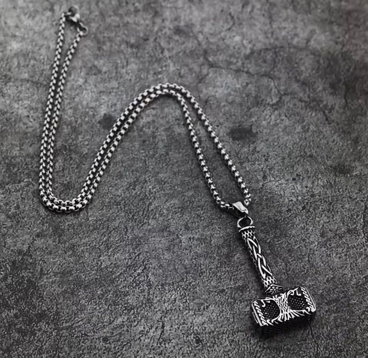 Ciondoli: Thor Hammer Halskette Edelstahl Wikinger Schmuck – Nuovo (secondo la descrizione) da Gams venduto da Mariawicca 5