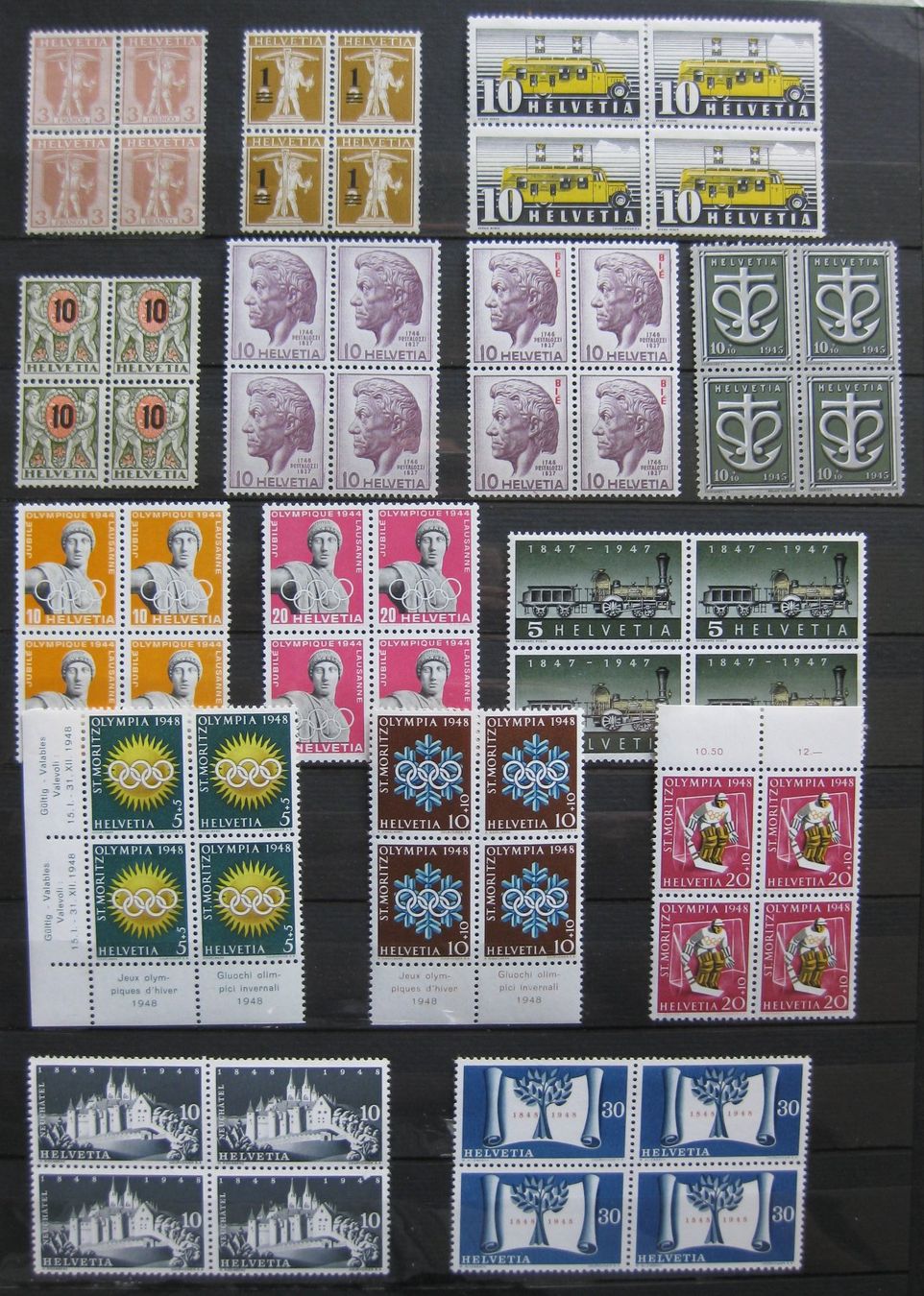 Alle Briefmarken: Viererblöcke postfrisch – Neu (gemäss Beschreibung) aus Frauenfeld von Interessent1
