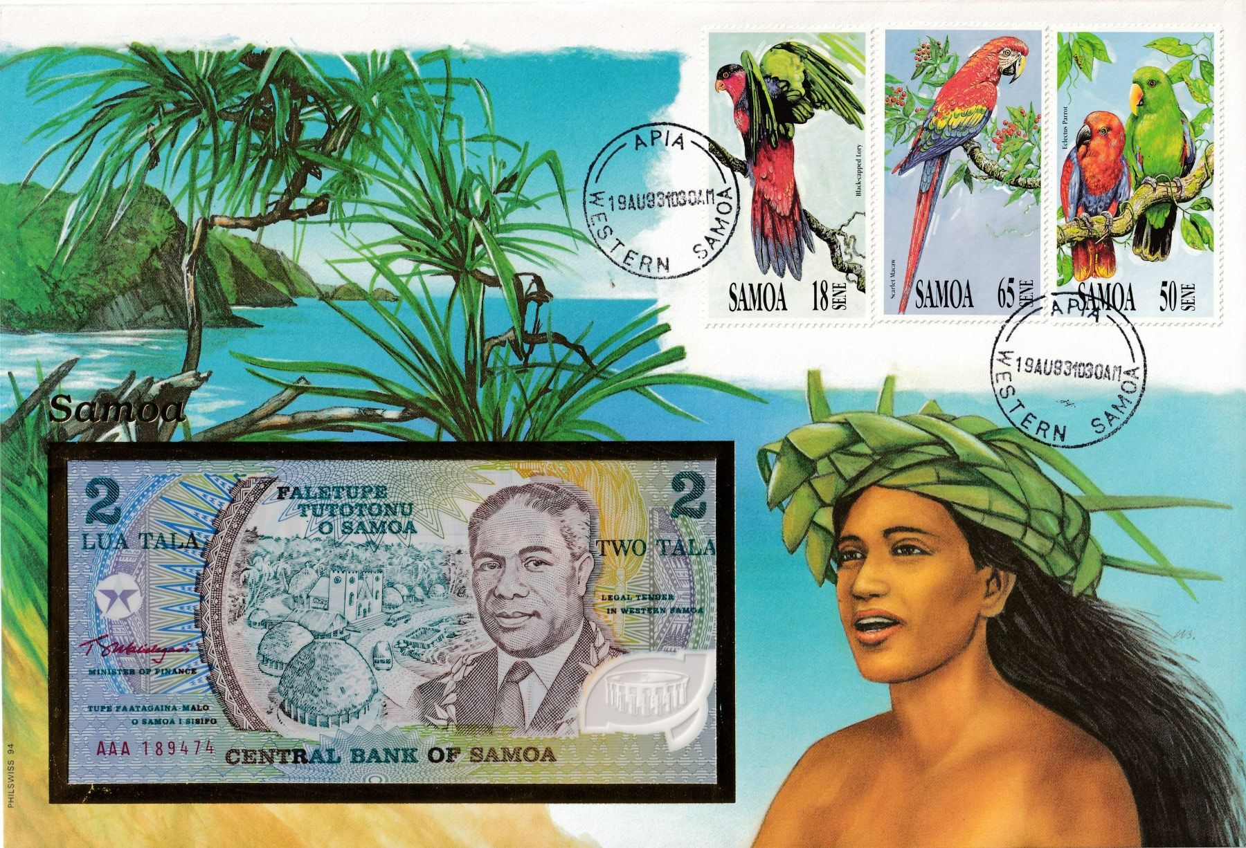 Banconote: Grosser Banknotenbrief  Samoa 1990 – Nuovo (secondo la descrizione) da Neuchâtel venduto da karlpierrino