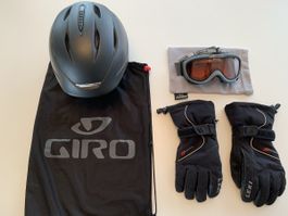 Ski- Set -> Giro Skihelm, Leki Handschuhe & Alpina Skibrille