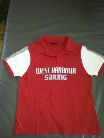 Polo-Shirt rot/bedruckt