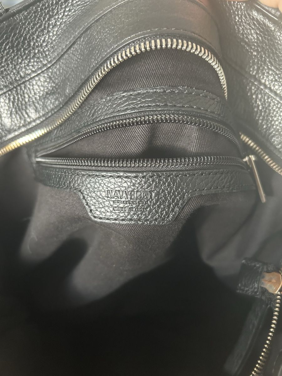 Navyboot Borse da donna: Navyboot Leder-Shopper Schwarz  – Usato da Aarberg venduto da lep_qc92 4
